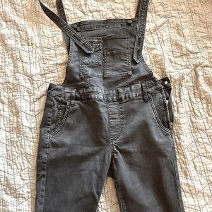 Free People Black Denim Overalls